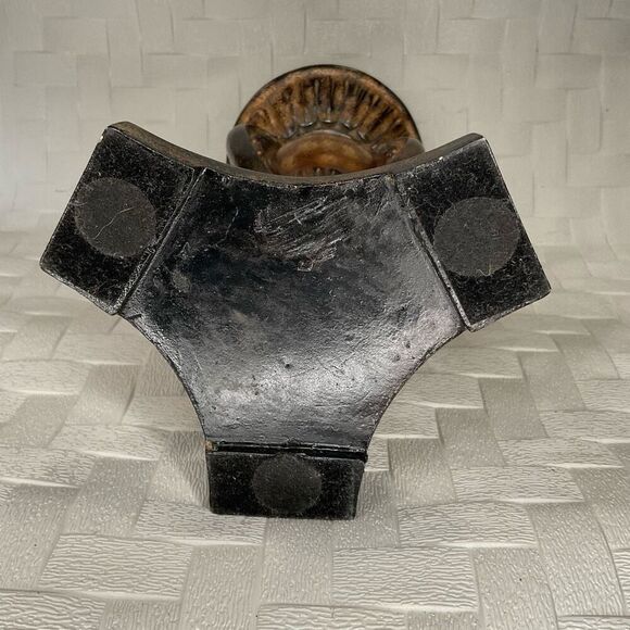 Vintage Antique Heavy Candlestick Holder 7 3/4” Tall Beautiful‎ Ornate - Picture 7 of 8